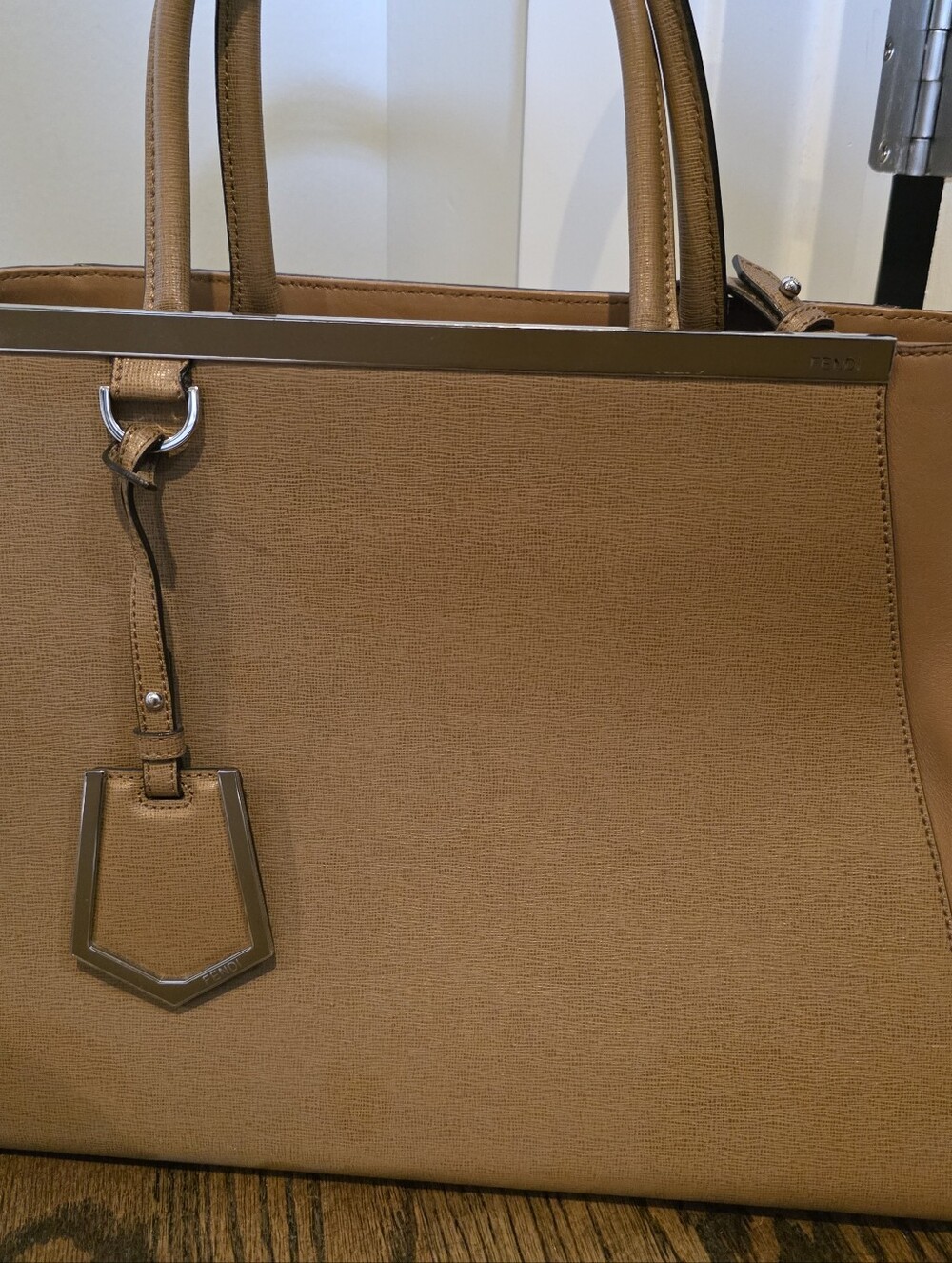 Fendi 2 jours medium sized tan bag gently used
